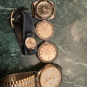 Vintage Timex Lot 1960s Diver/Mercury/Indiglo Etc Mens Working/Non Working